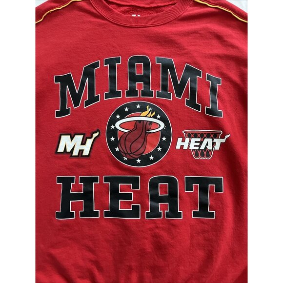 MIAMI HEAT Ladies Sz M Red Long Sleeve NBA Basketball Sweatshirt Crewneck - Picture 4 of 6